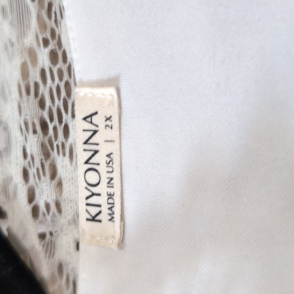 NWT Women's Size 2X Kiyonna Bridal White Bella  Lace Lined Dress - Picture 2 of 14